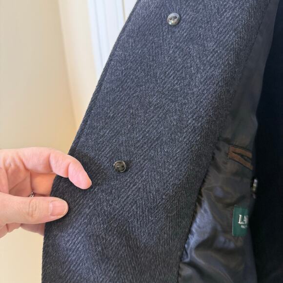 Lauren Ralph Lauren Men’s Wool Blend Overcoat Charcoal Gray Topcoat Lined Jacket - Picture 6 of 13